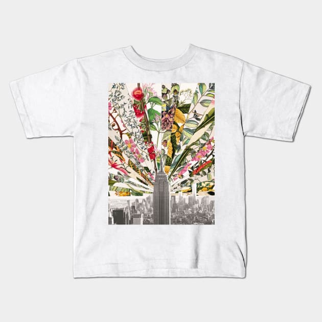 Vintage Blooming New York Kids T-Shirt by BiancaGreen